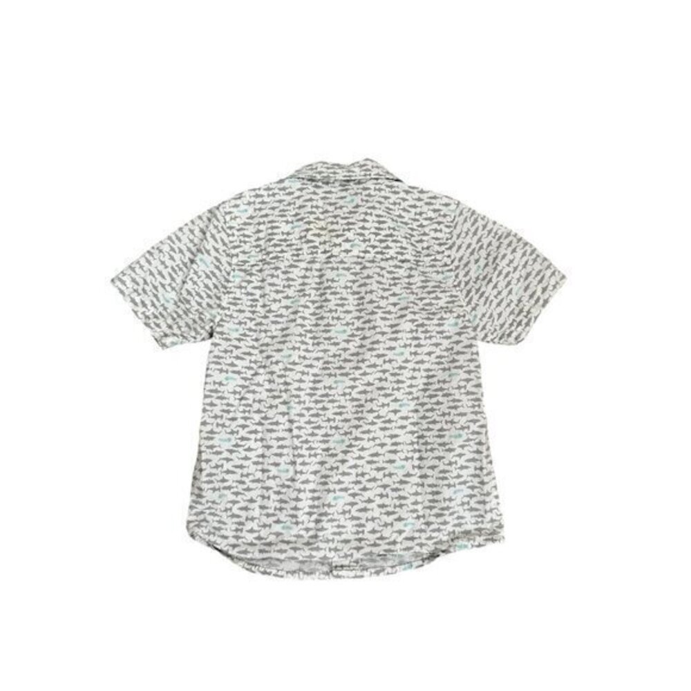 OshKosh Bgosh Boys Shark Print Short Sleeve Button-Up Shirt Size 4T
